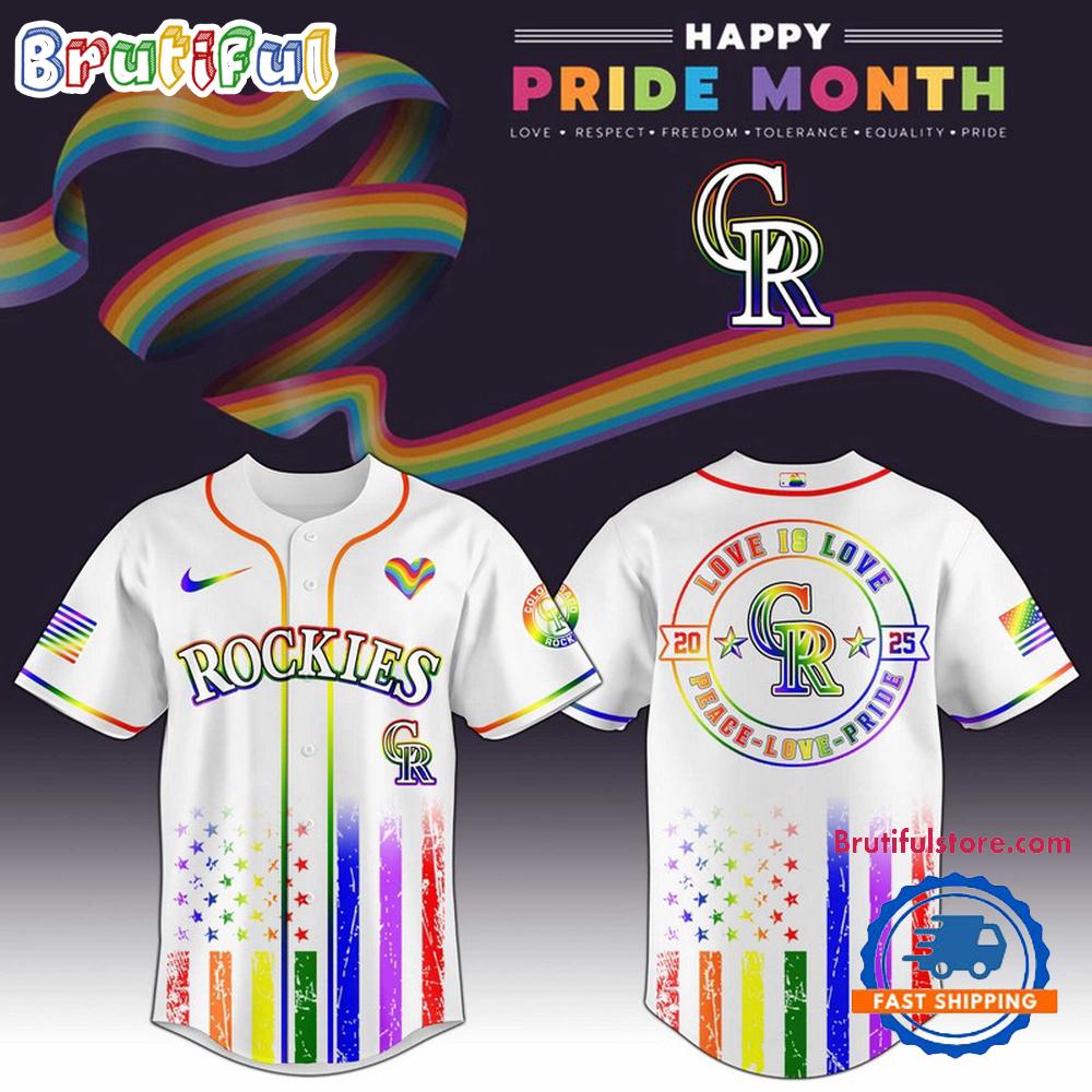 Colorado Rockies 2025 Happy Pride Month Limited Edition Baseball Jersey