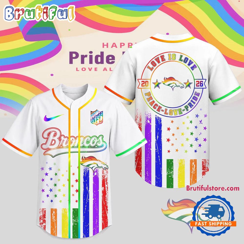 Denver Broncos 2026 NFL Pride Love Limited Edition Baseball Jersey