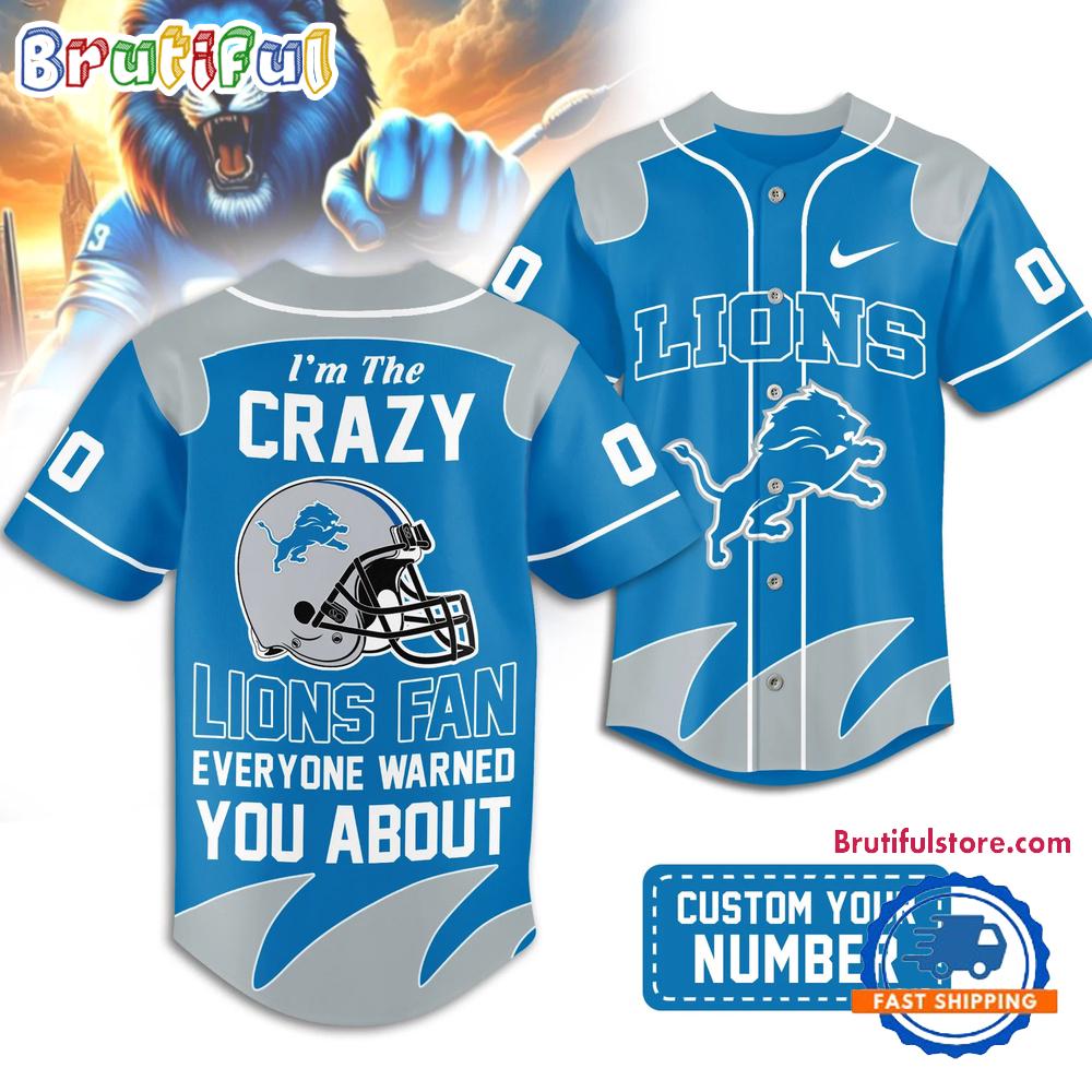Detroit Lions 2026 NFL Crazy Football Fan Personalized Jersey Shirt