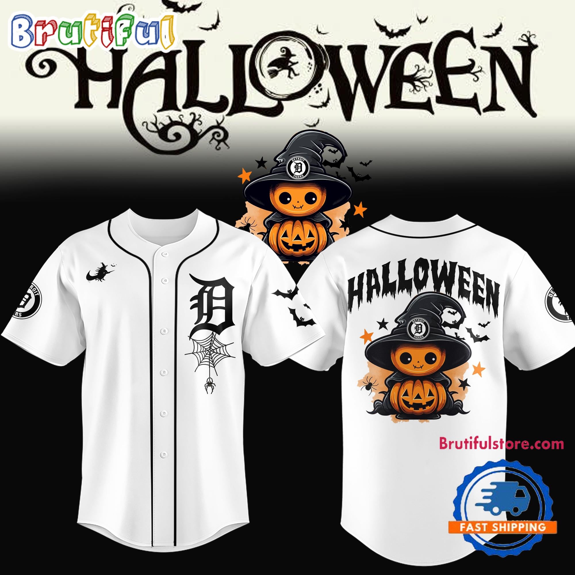 Detroit Tigers Halloween 2024 Jersey Shirt