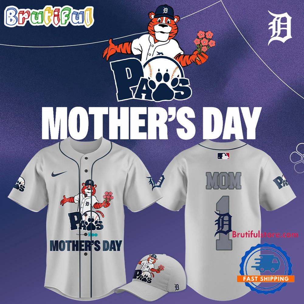 Detroit Tigers Mother’s Day MOM 2025 Jerseys Shirt