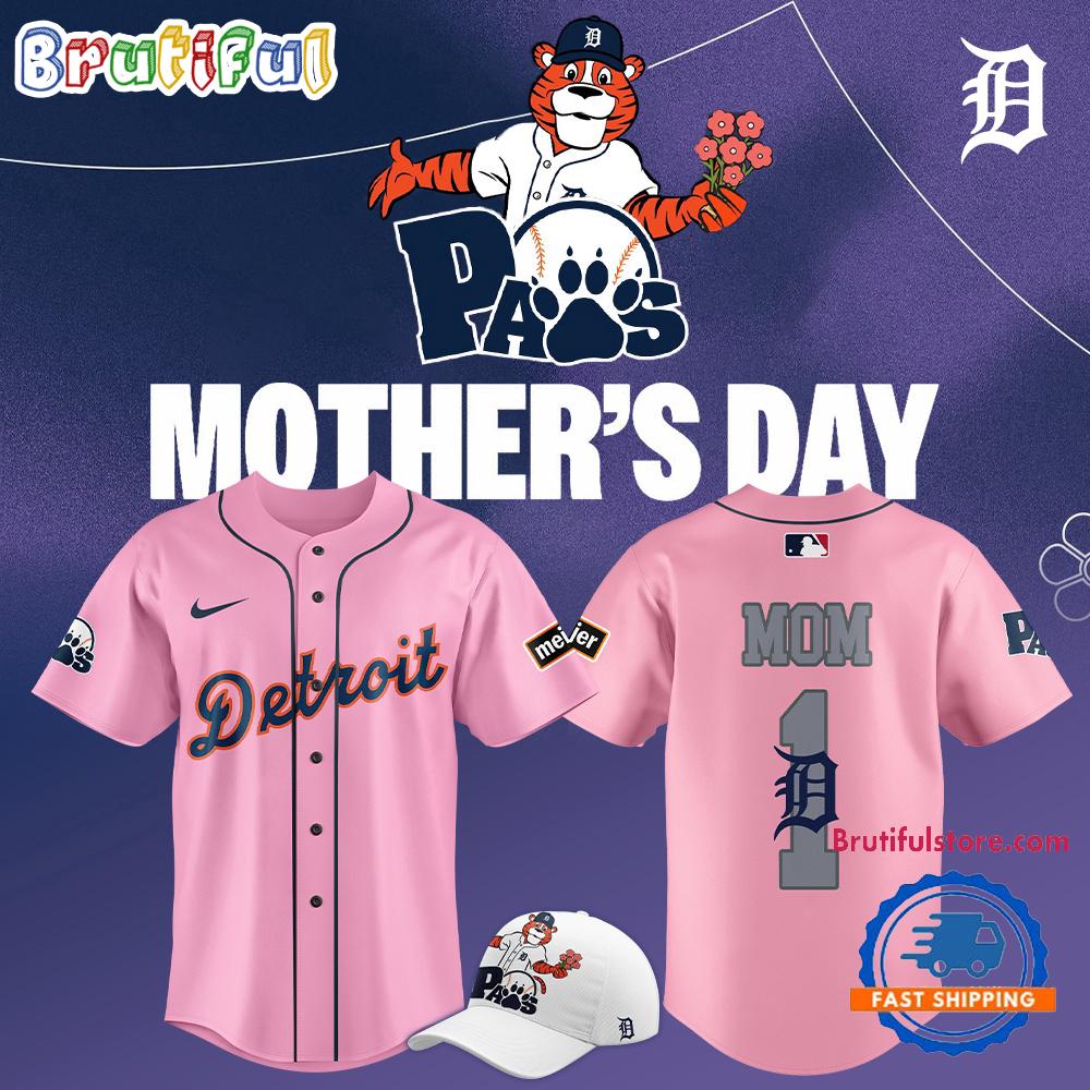 Detroit Tigers Mother’s Day MOM Pink Jerseys Shirt