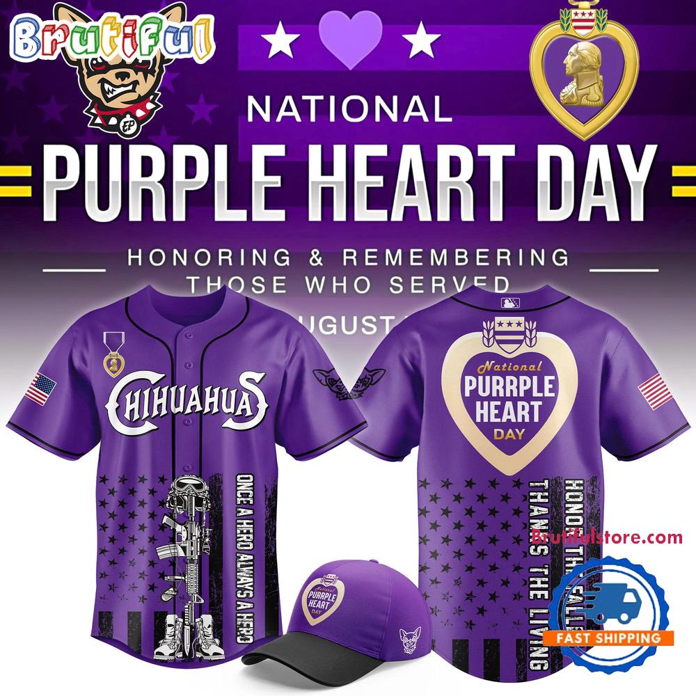 El Paso Chihuahuas x Purple Heart Day 2025 Baseball Jersey