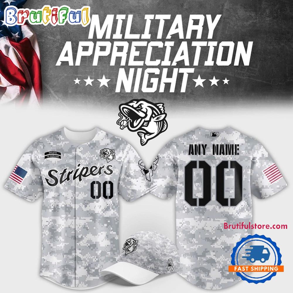 Gwinnett Stripers Military Appreciation Night 2025 Baseball Jersey