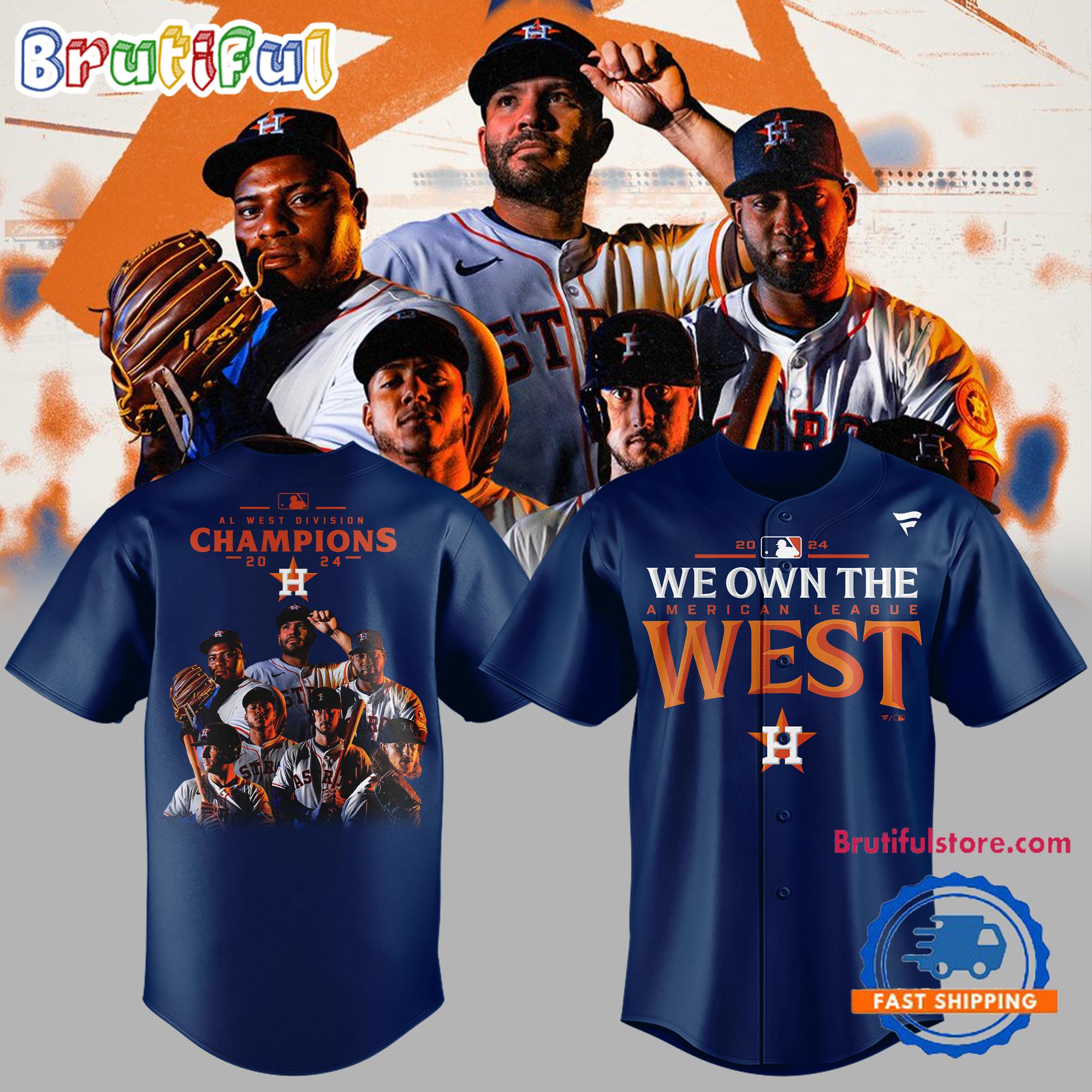 Houston Astros 2024 We Own The AL West Division Champions Baseball Jersey
