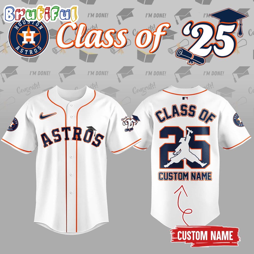 Houston Astros Class Of 2025 Personalized Baseball Jersey
