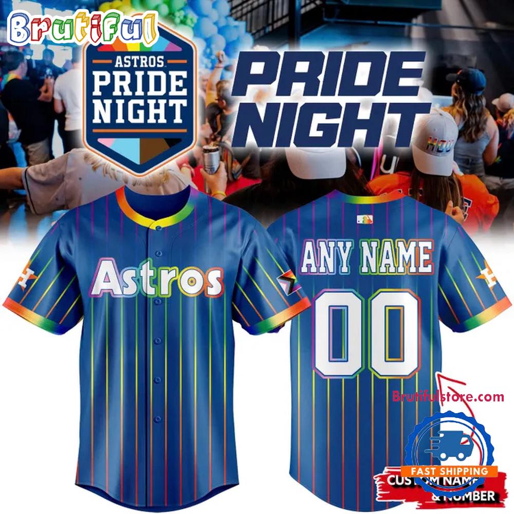 Houston Astros Pride Night 2026 Personalized Baseball Jersey