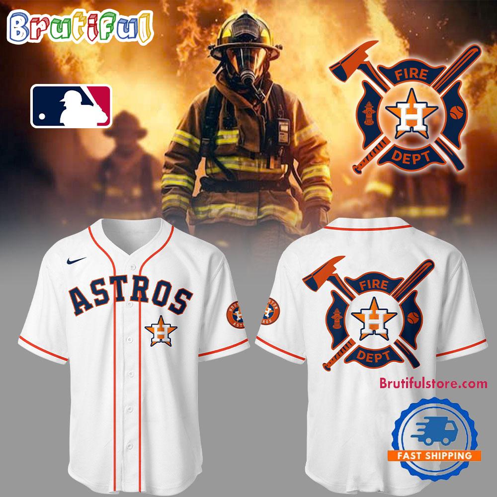 Houston Astros x Firefighter Appreciation Night 3D Print White Jersey