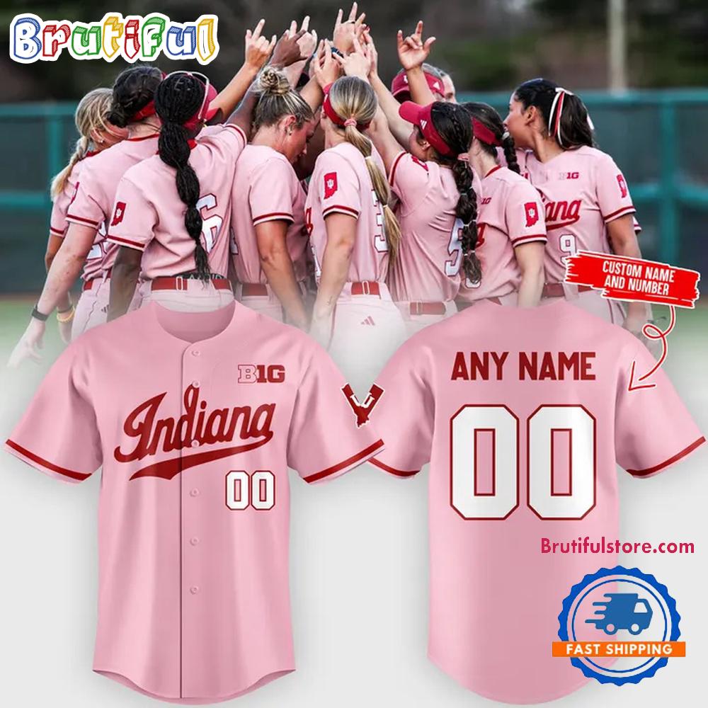 Indiana Hoosiers Softball Pink Uniform 2026 Limited Edition Baseball Jersey