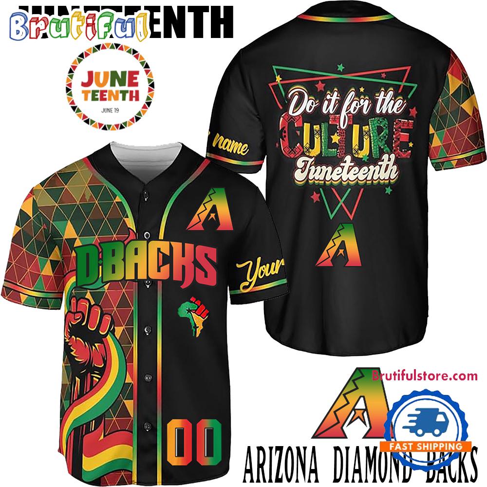 Juneteenth Day x Arizona Diamond Backs 2025 Baseball Jersey Shirt