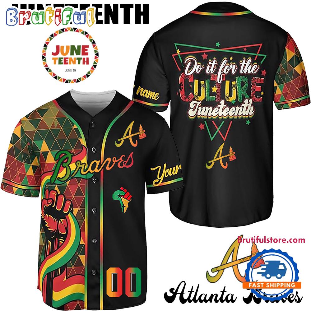 Juneteenth Day x Atlanta Braves 2025 Baseball Jersey Shirt