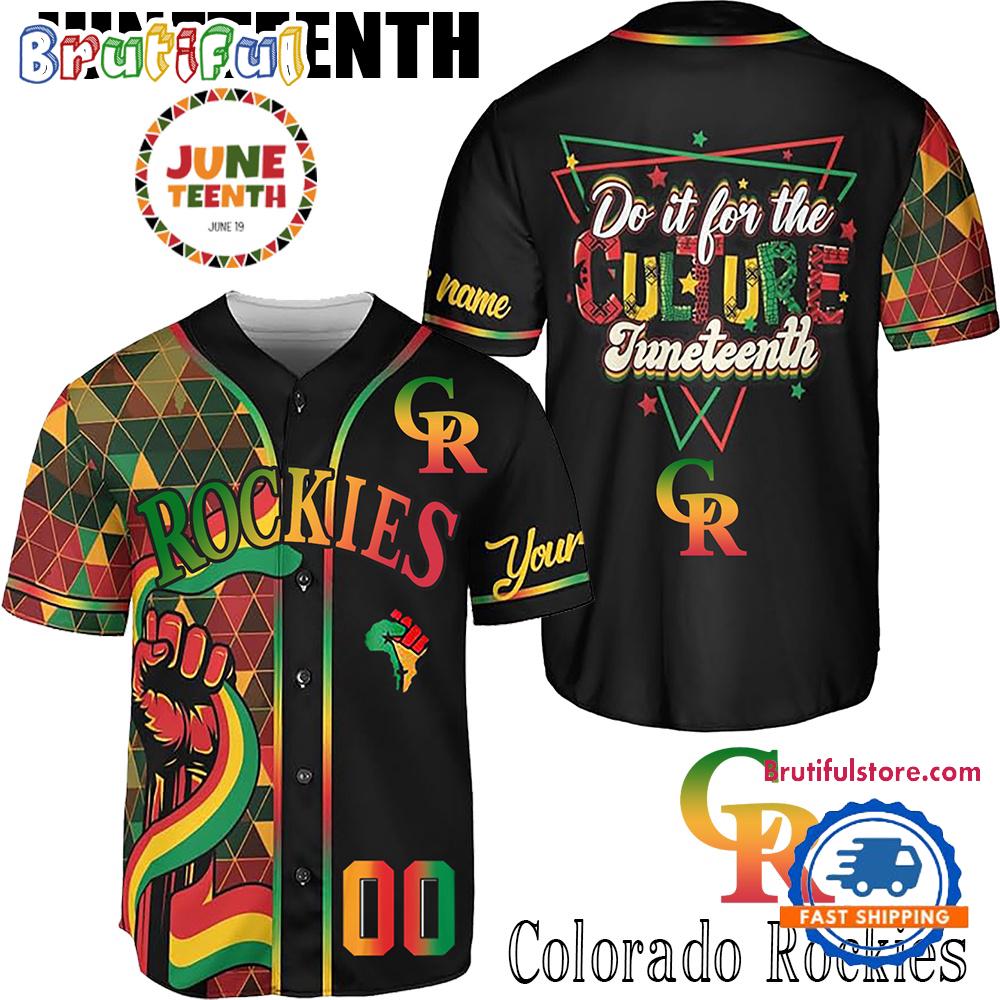 Juneteenth Day x Colorado Rockies 2025 Baseball Jersey Shirt