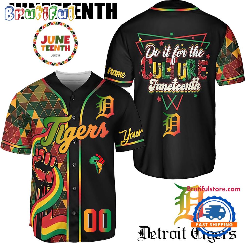 Juneteenth Day x Detroit Tigers 2025 Baseball Jersey Shirt
