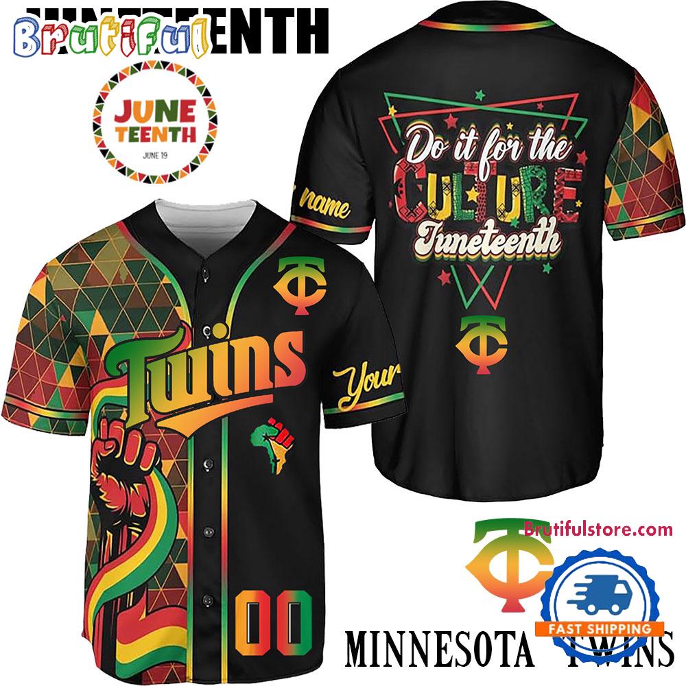 Juneteenth Day x Minnesota Twins 2025 Baseball Jersey Shirt