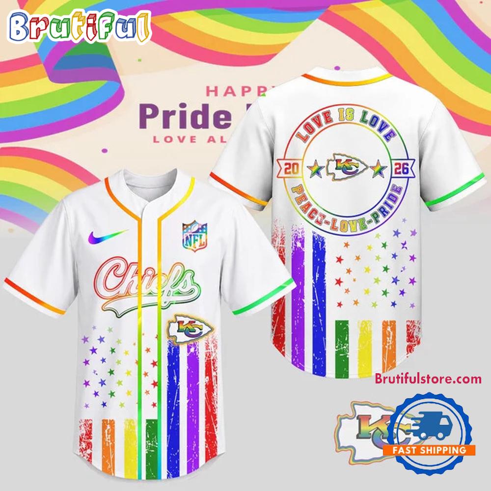 Kansas City Chiefs 2026 NFL Pride Love Limited Edition Baseball Jersey