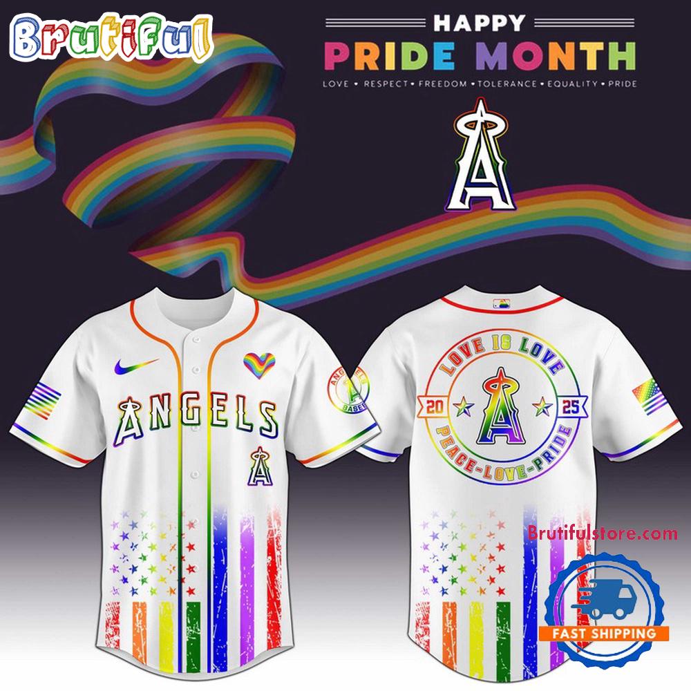 Los Angeles Angels 2025 Happy Pride Month Limited Edition Baseball Jersey