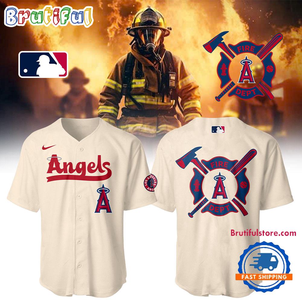 Los Angeles Angels x Firefighter Appreciation Night 2025 3D Print Baseball Jersey