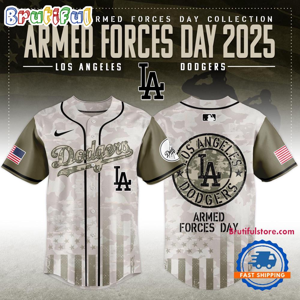 Los Angeles Dodgers Armed Forces Day 2025 Baseball Jersey