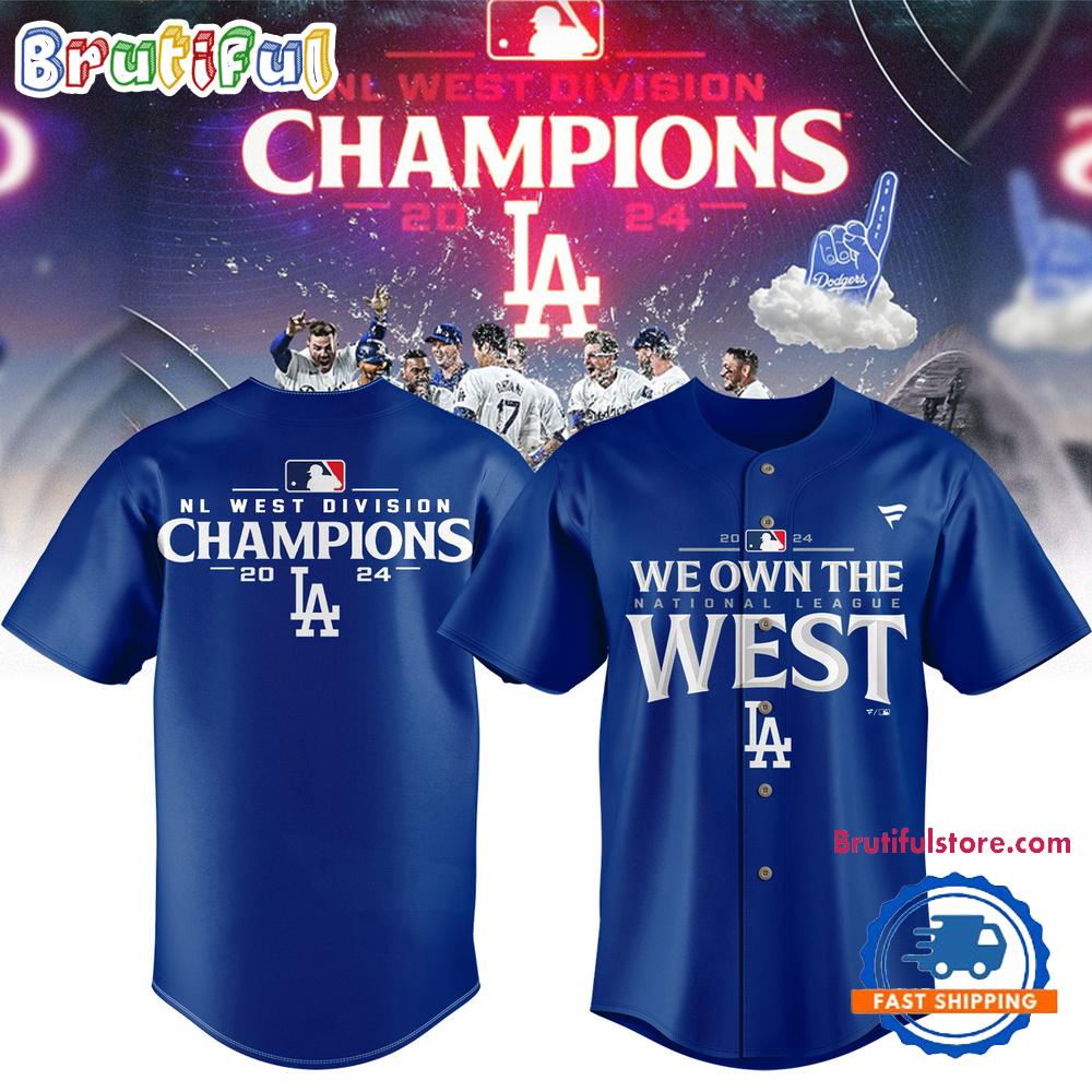 Los Angeles Dodgers NL West Division Champions 2024 Baseball Jersey