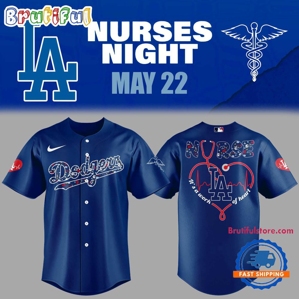 Los Angeles Dodgers NURSES NIGHT 3D Print Jersey Shirt