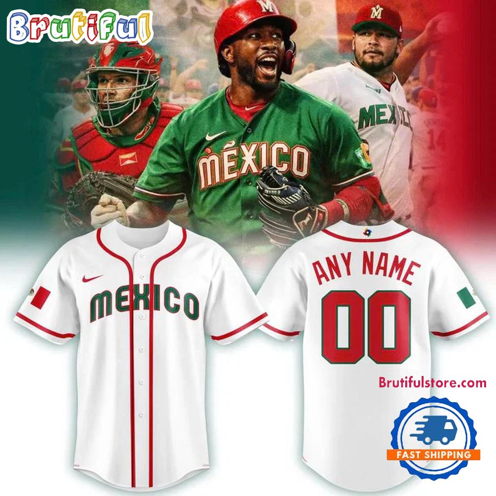 Mexico Baseball 2026 World Baseball Classic Road Stadium Jersey Shirt