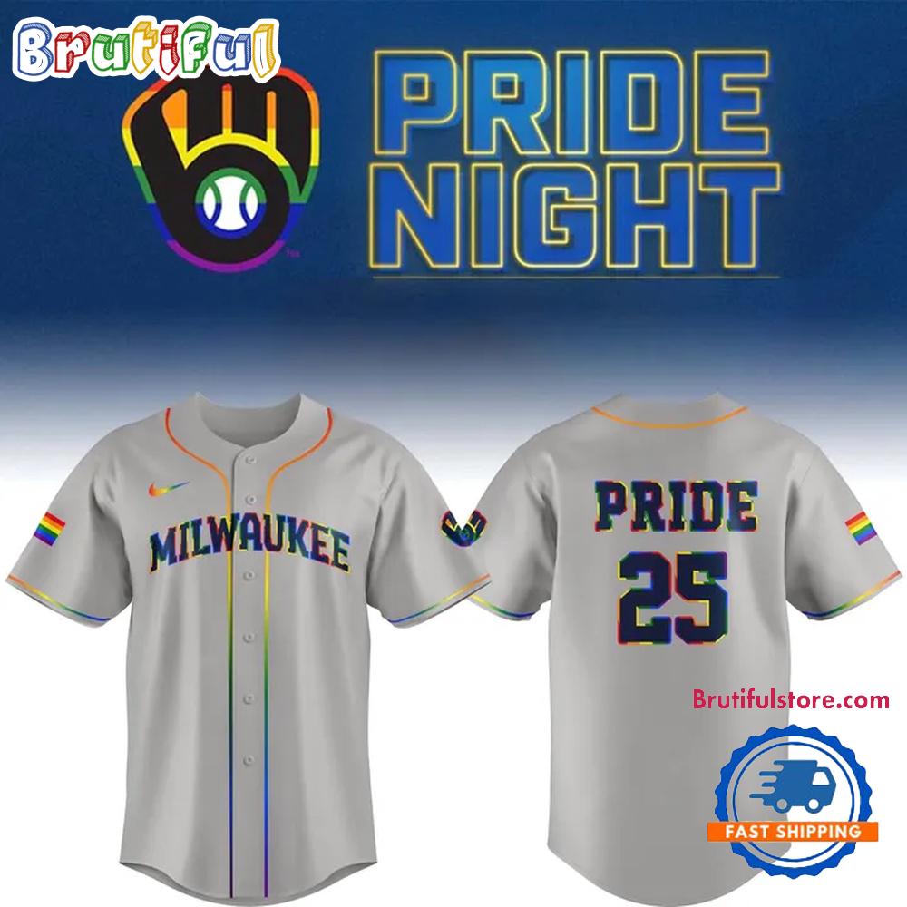 Milwaukee Brewers Pride Night Limited Edition Baseball Jersey