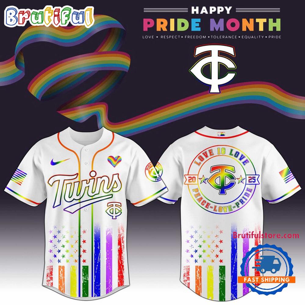 Minnesota Twins 2025 Happy Pride Month Limited Edition Baseball Jersey