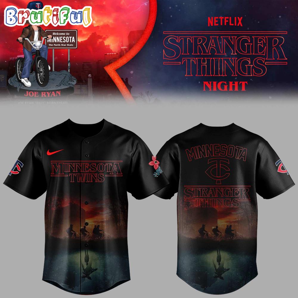 Minnesota Twins Stranger Things Night Baseball Jersey