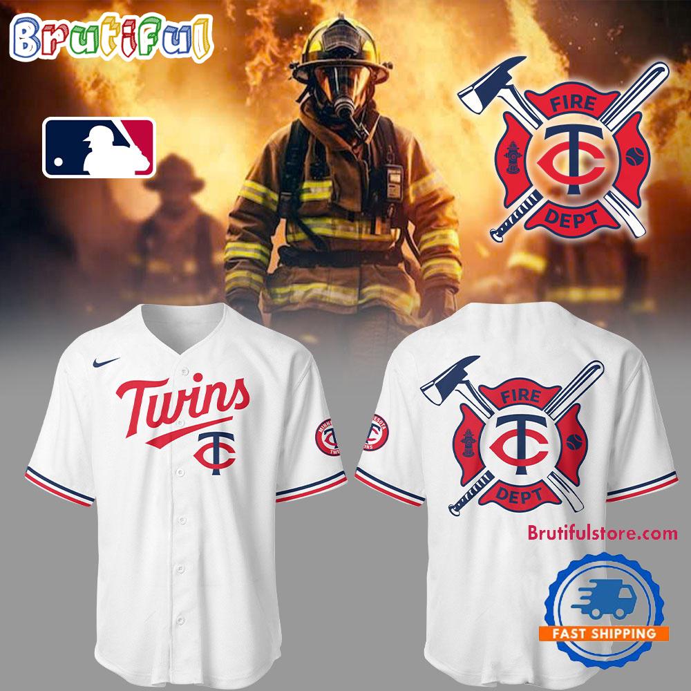 Minnesota Twins x Firefighter Appreciation Night White Baseball Jersey