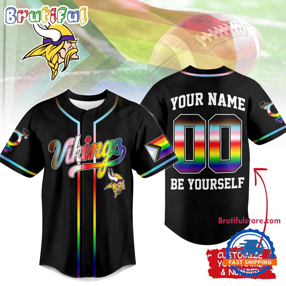 Minnesota Vikings 2026 NFL Pride Month Limited Edition Baseball Jersey
