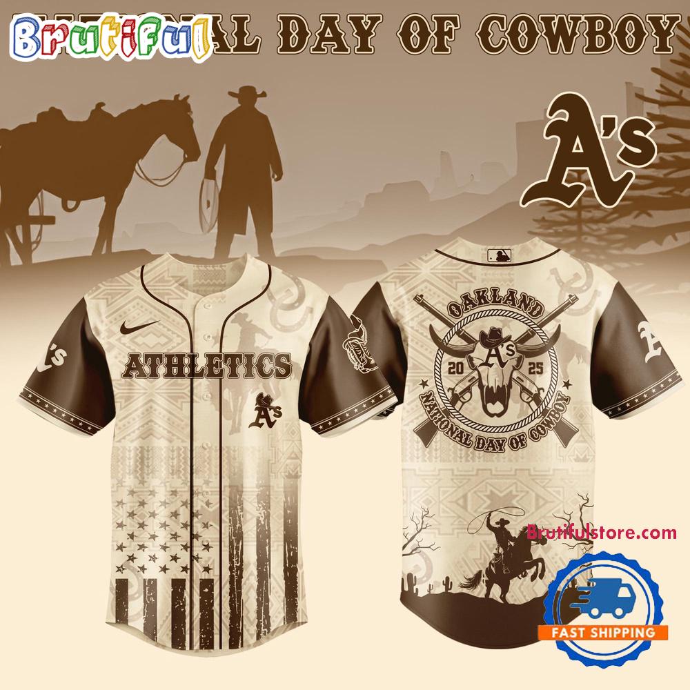 National Day of Cowboy x Oakland Athletics 2025 Edition Baseball Jersey