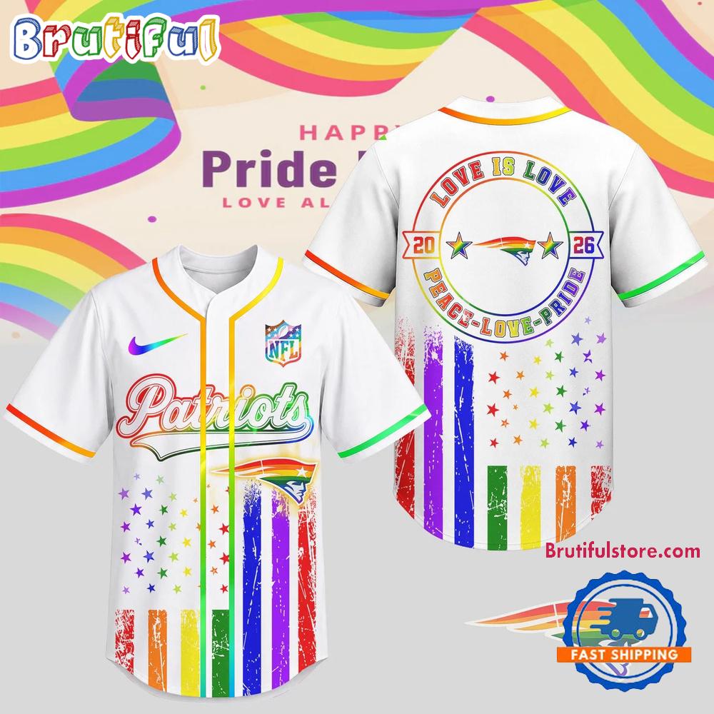New England Patriots 2026 NFL Pride Love Limited Edition Baseball Jersey