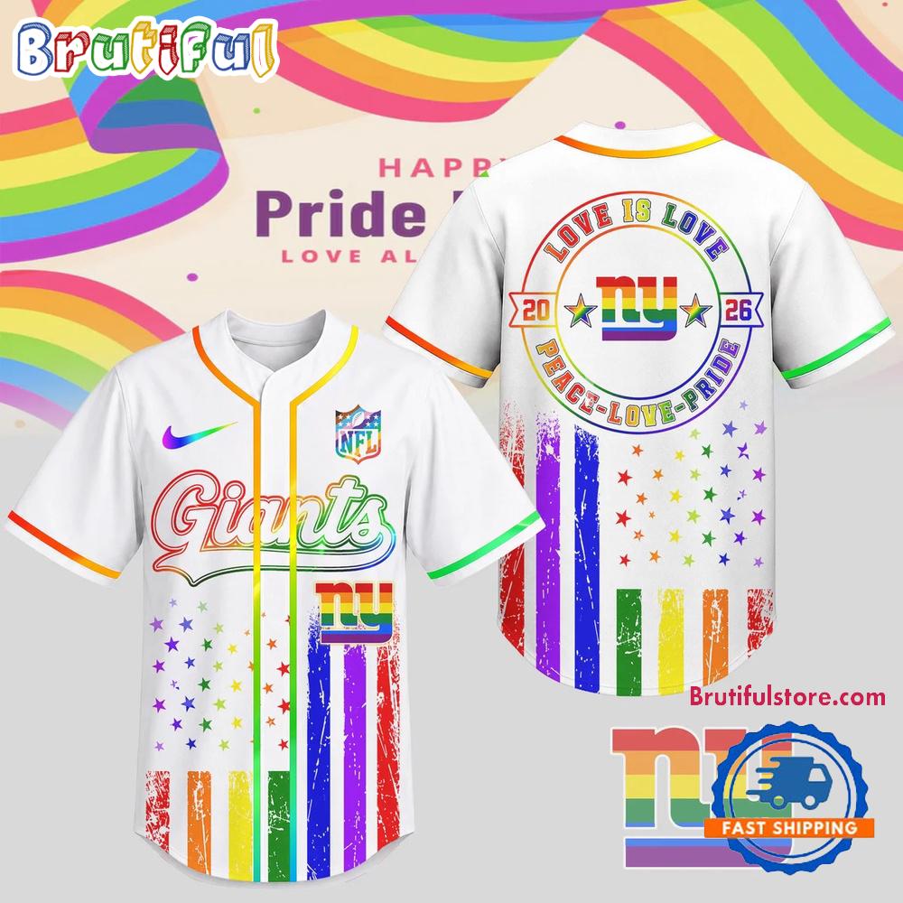 New York Giants 2026 NFL Pride Love Limited Edition Baseball Jersey