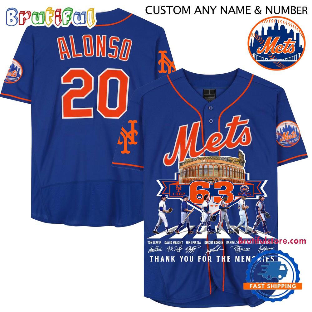 New York Mets 2025 Baseball Go On The Roand Team Player Signature Jersey Shirt
