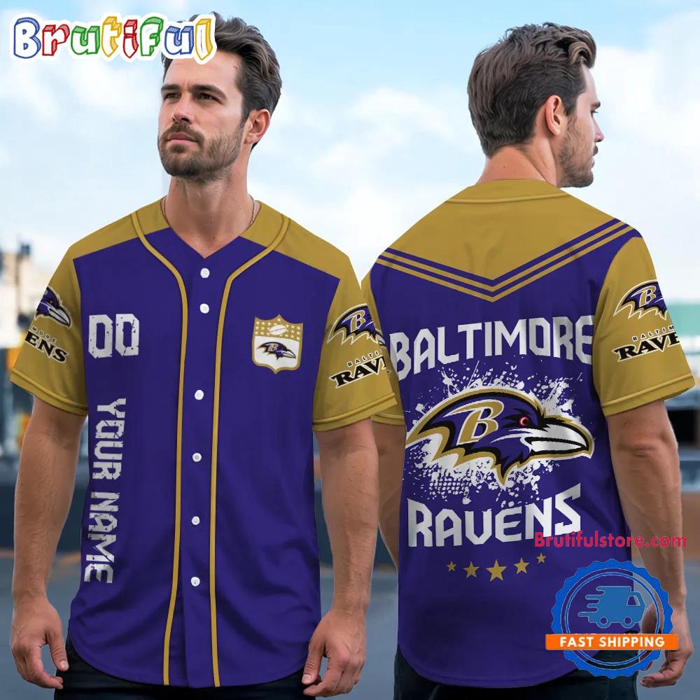 NFL Baltimore Ravens Personalized Baseball Jersey