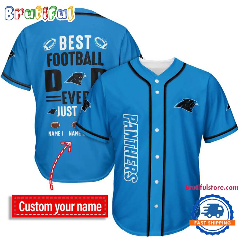 NFL Carolina Panthers Best Dad Ever Baseball Jersey