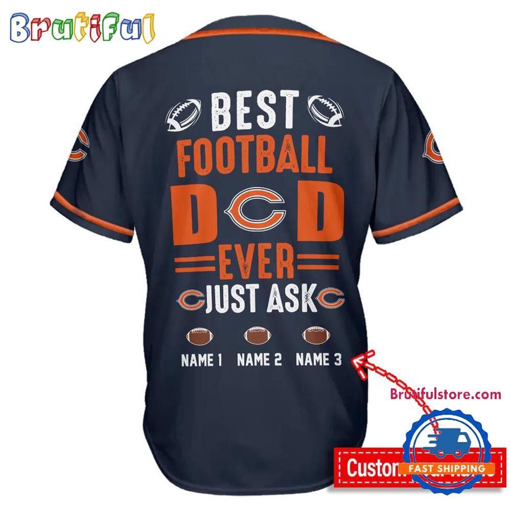 NFL Chicago Bears Best Dad Ever Baseball Jersey
