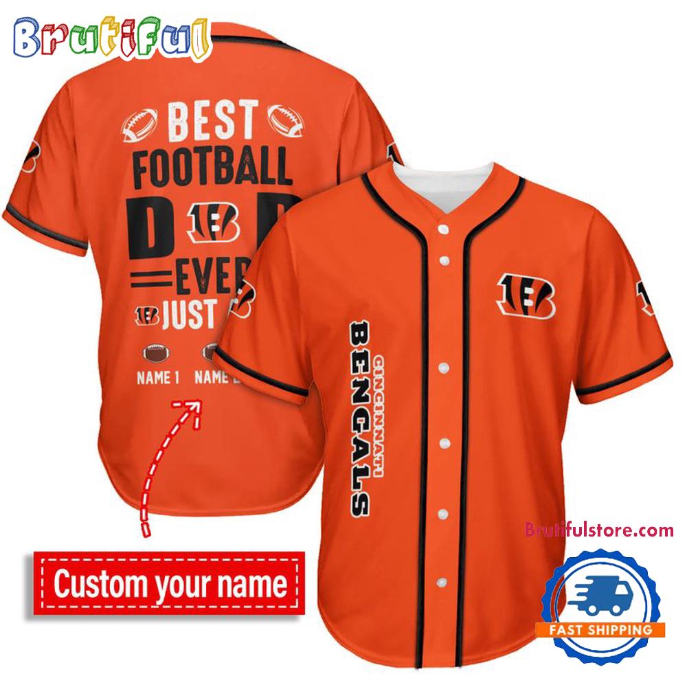 NFL Cincinnati Bengals Best Dad Ever Baseball Jersey