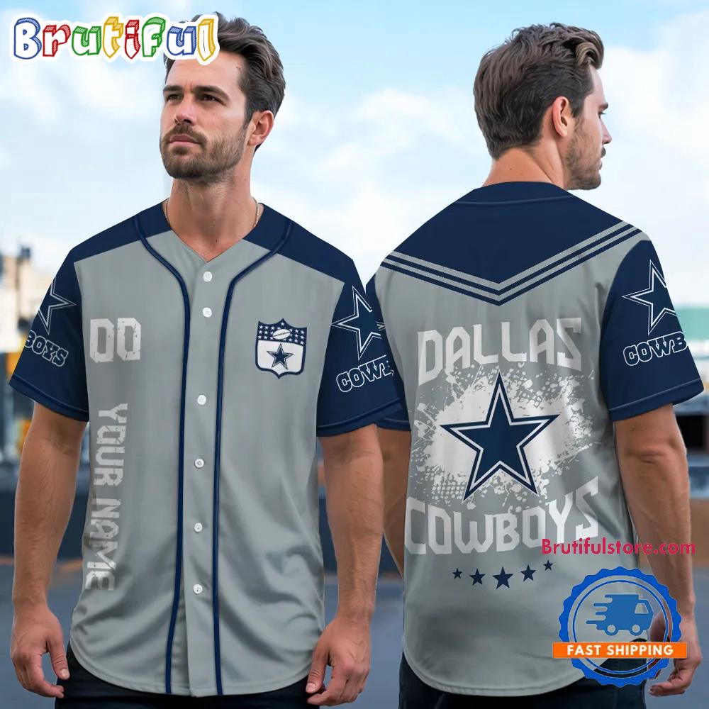 NFL Dallas Cowboys Personalized Baseball Jersey