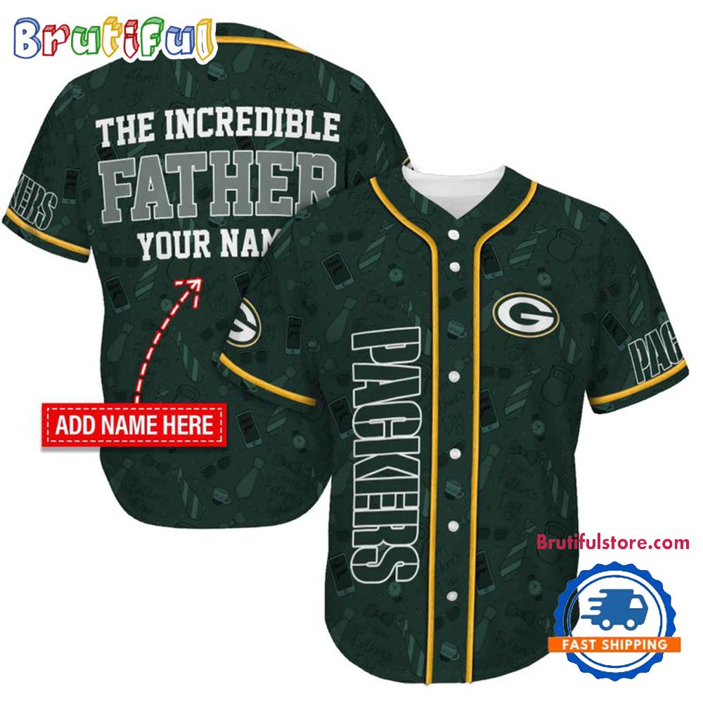 NFL Green Bay Packers The Increadible Father Baseball Jersey