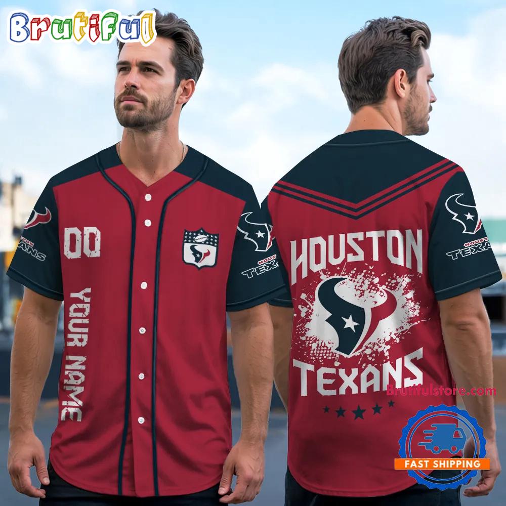 NFL Houston Texans Personalized Baseball Jersey