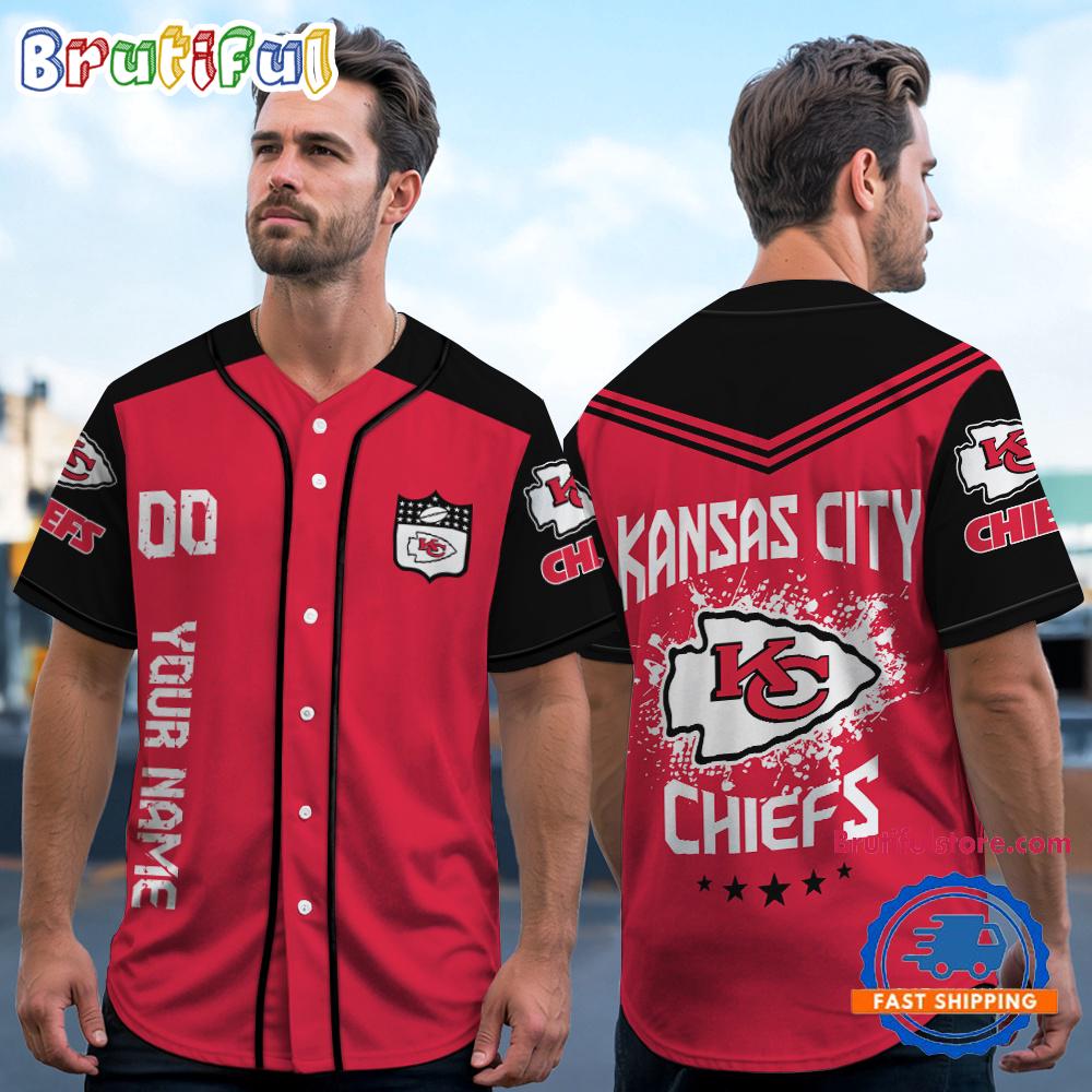 NFL Kansas City Chiefs Personalized Baseball Jersey