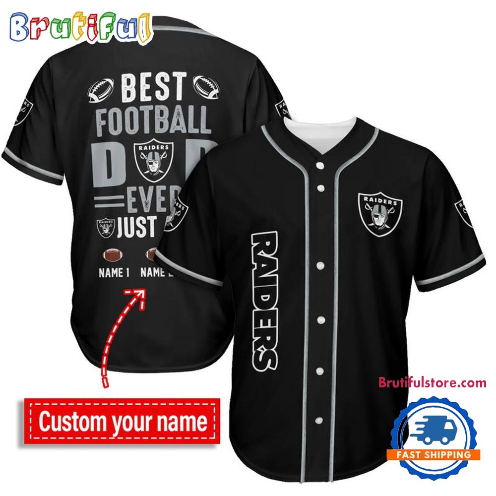 NFL Las Vegas Raiders Best Dad Ever Baseball Jersey
