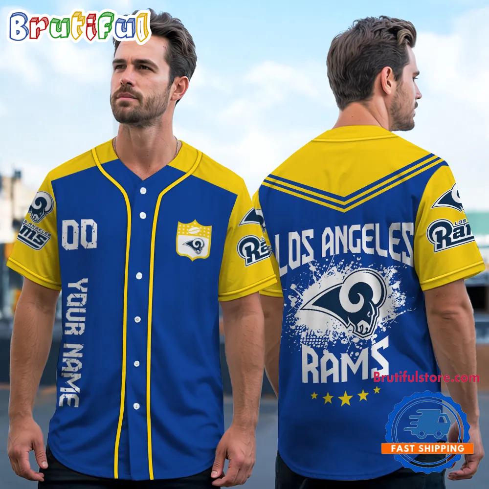 NFL Los Angeles Rams Personalized Baseball Jersey