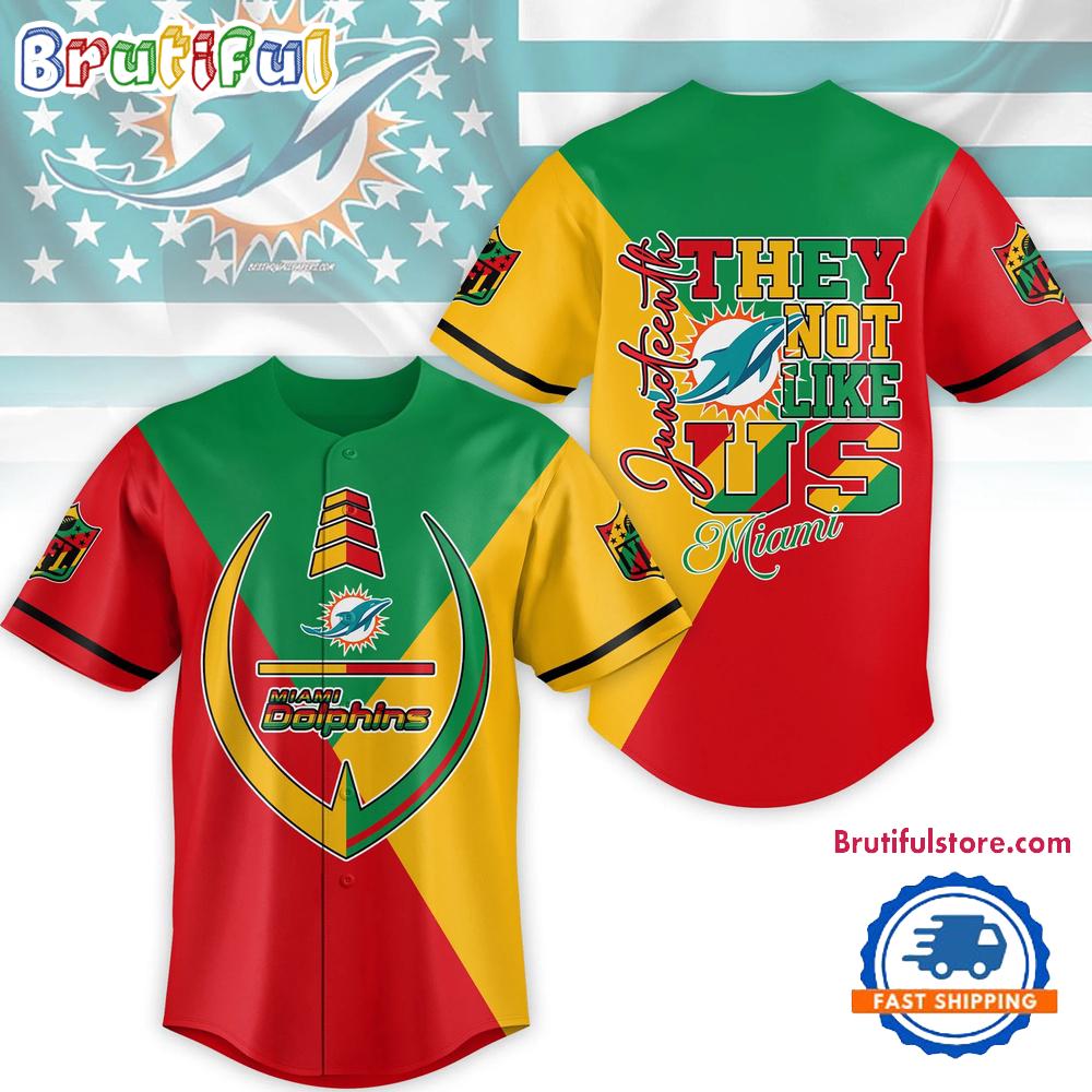 NFL Miami Dolphins Juneteenth Month They Not Like US Baseball Jersey
