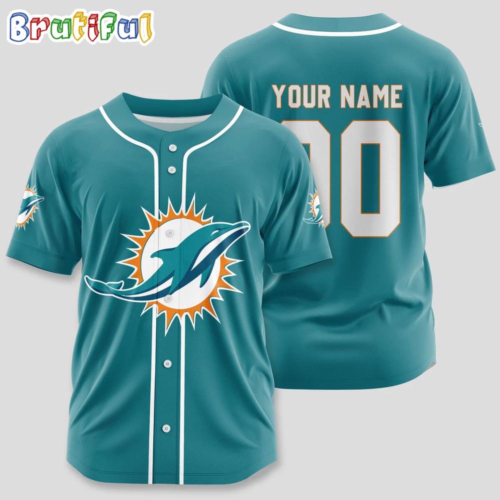 NFL Miami Dolphins Limited Edition Personalized Baseball Jersey