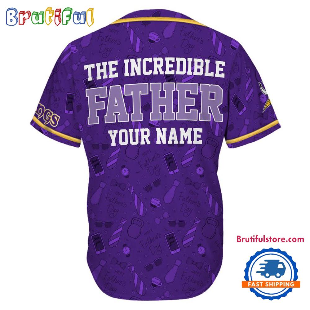 NFL Minnesota Vikings The Increadible Father Baseball Jersey