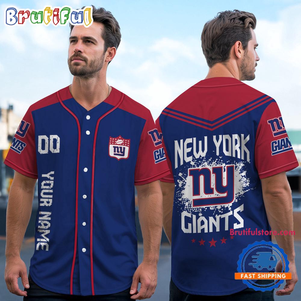NFL New York Giants Personalized Baseball Jersey