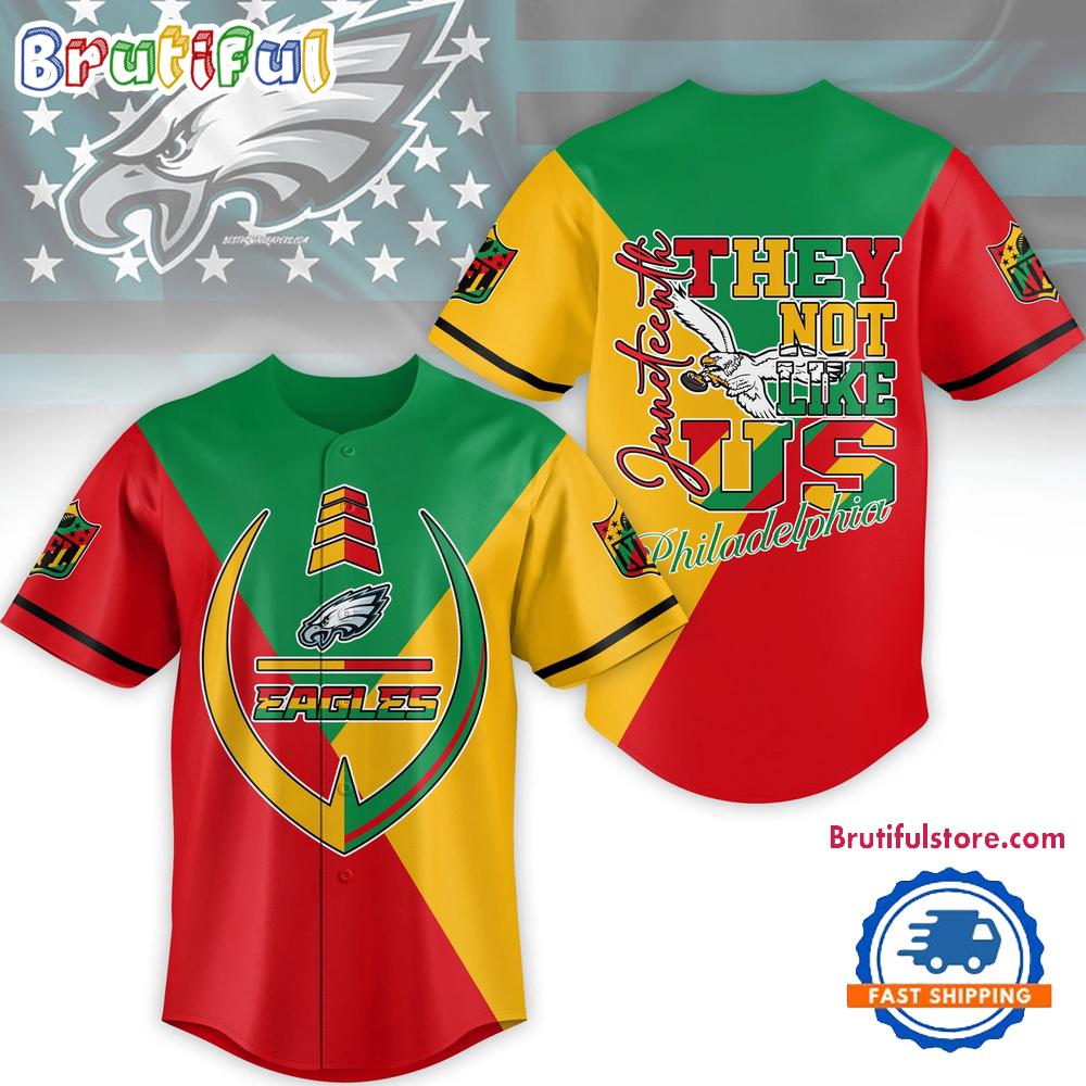 NFL Philadelphia Eagles Juneteenth Month They Not Like US Baseball Jersey