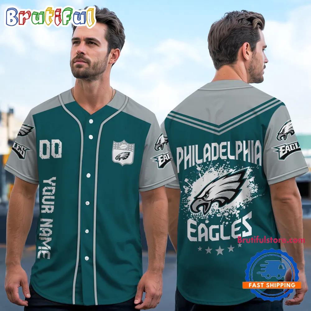 NFL Philadelphia Eagles Personalized Baseball Jersey
